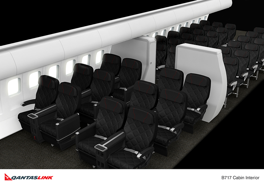 Qantas B717 preview - Cabin View (artist impression)