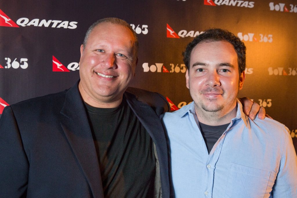Animation Winner Peter Lowey with Mentor Marco Marenghi