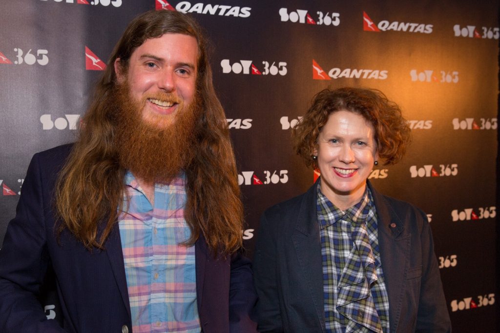 Viual Arts Winner Alasdair McLuckie with Mentor Elizabeth Ann MacGregor